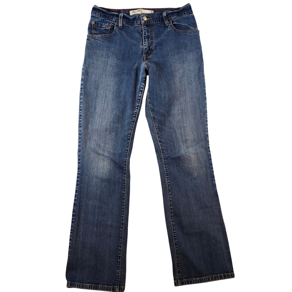 Levis‎ 550 Relaxed Bootcut Jeans Womens 8M Blue Medium Wash Mid Rise Denim 31x31
